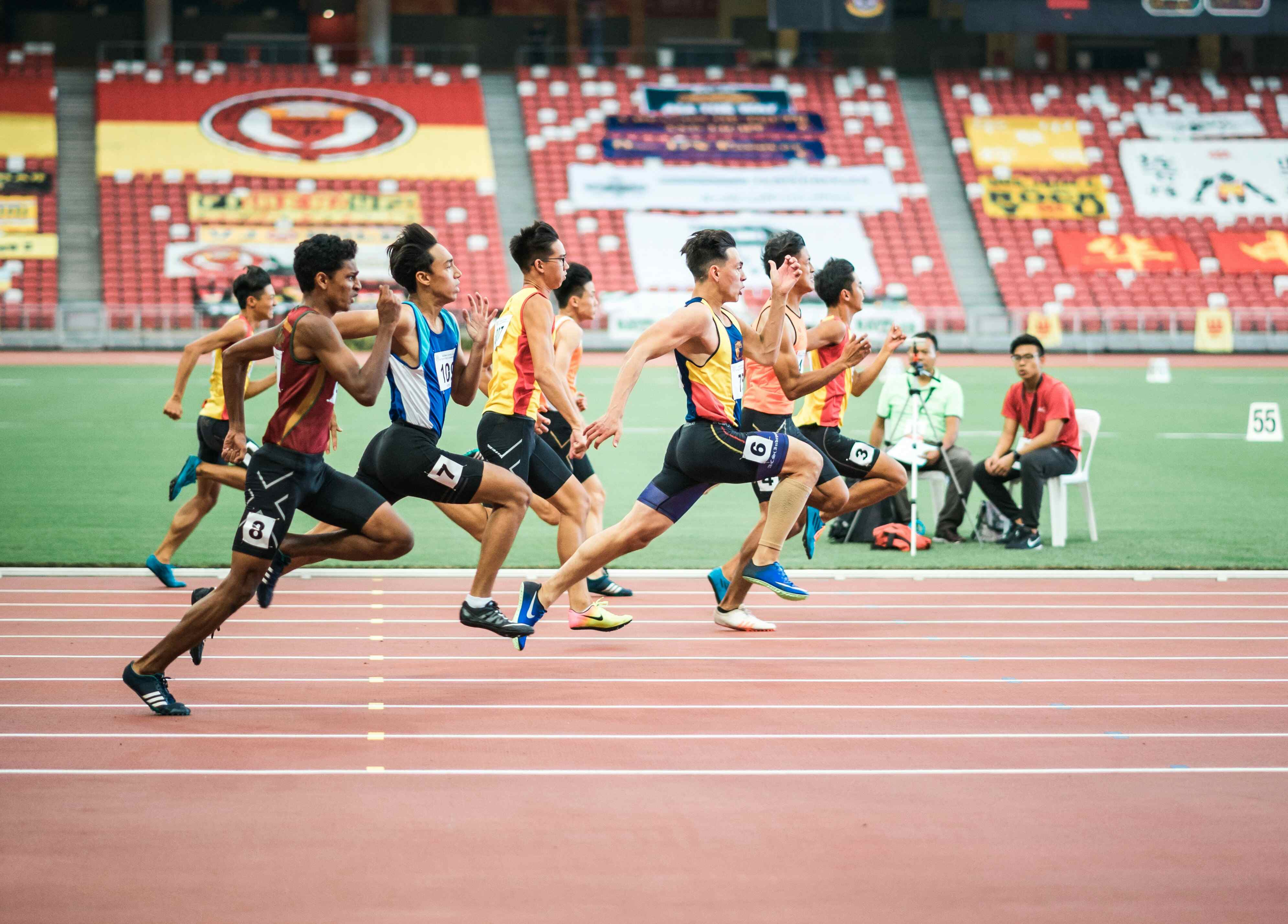 Athlete sprinting