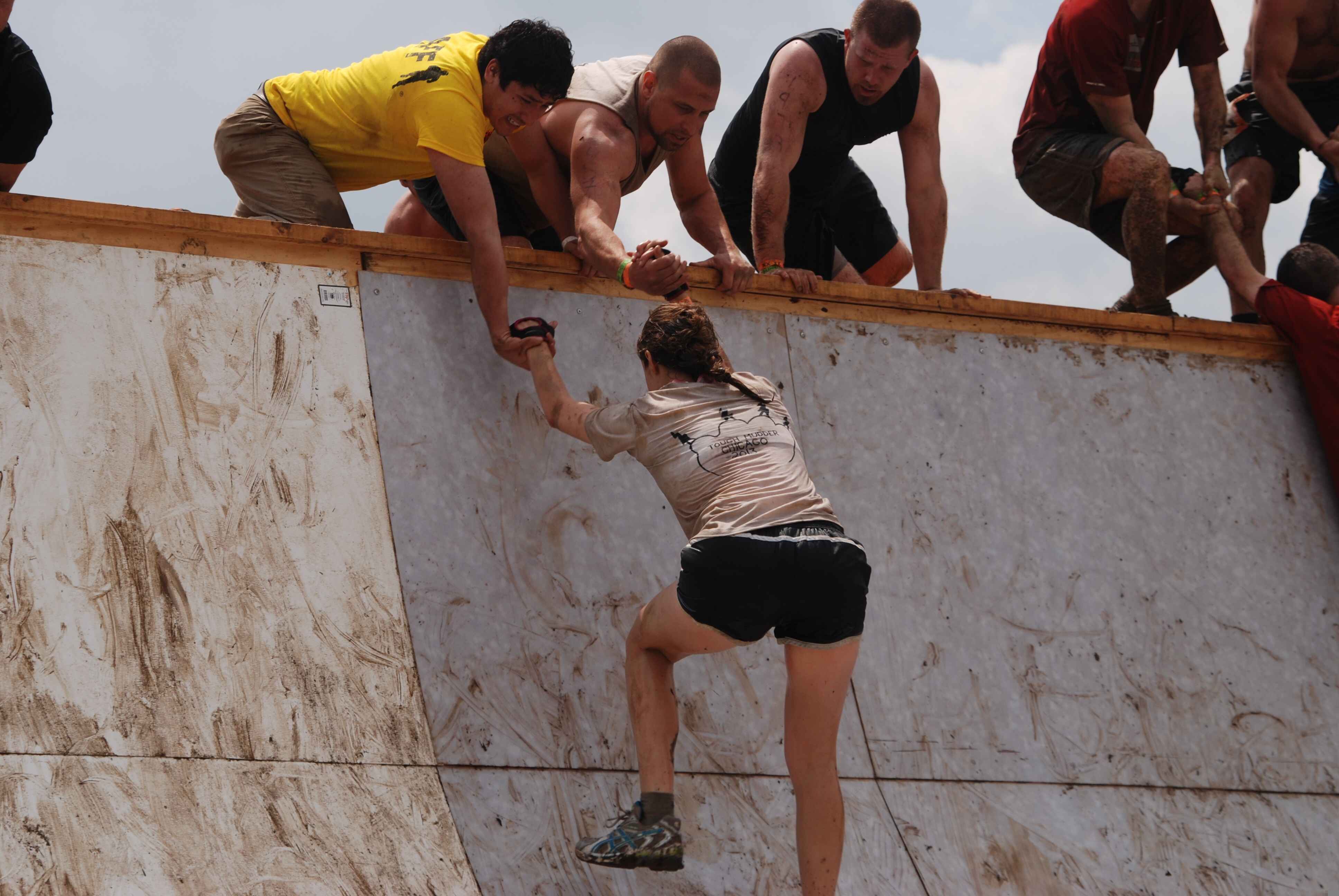 Person reaching out for support