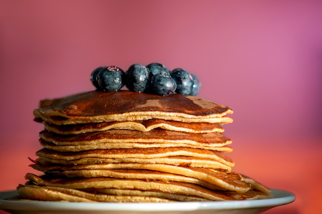 Stack of pancakes with syrup